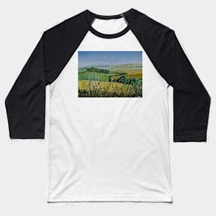 South Downs Kent Green Landscape Baseball T-Shirt